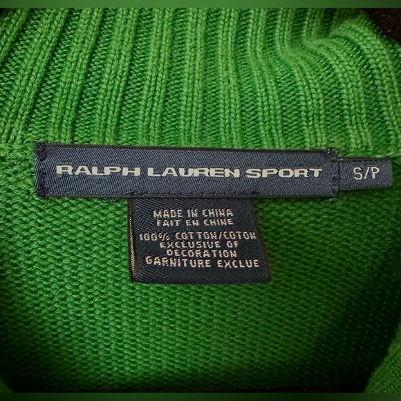 Ralph Lauren Sport green sweater. - Picture 3 of 4